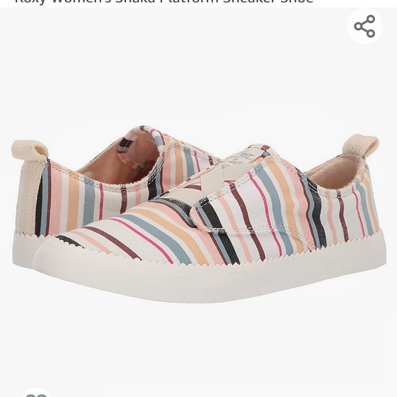 ROXY Shaka Striped Sneaker Shoes Womens size 7.5 - Picture 2 of 7